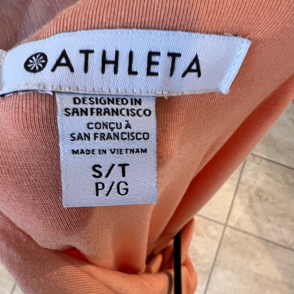 Athleta Santorini mode dress in cactus peach. Size Small tall - Picture 8 of 8